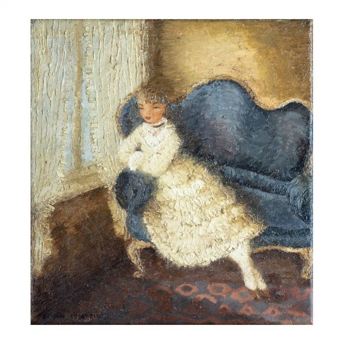 Eisendieck, Suzanne (1906 - 1998).The Girl on a Sofa. (1940s).