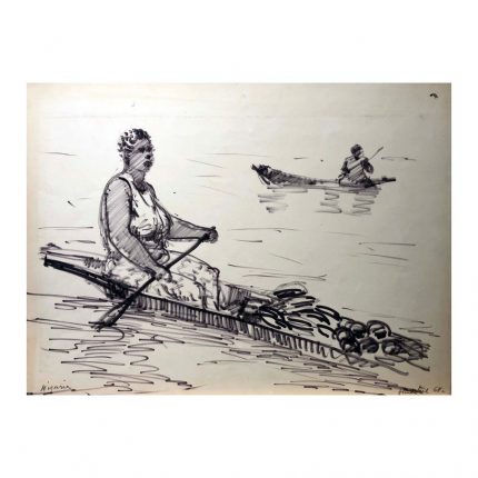 Aavik, Priidu (1905 – 1991). A Nigerian Woman on a Boat with a Cargo of Fruit.