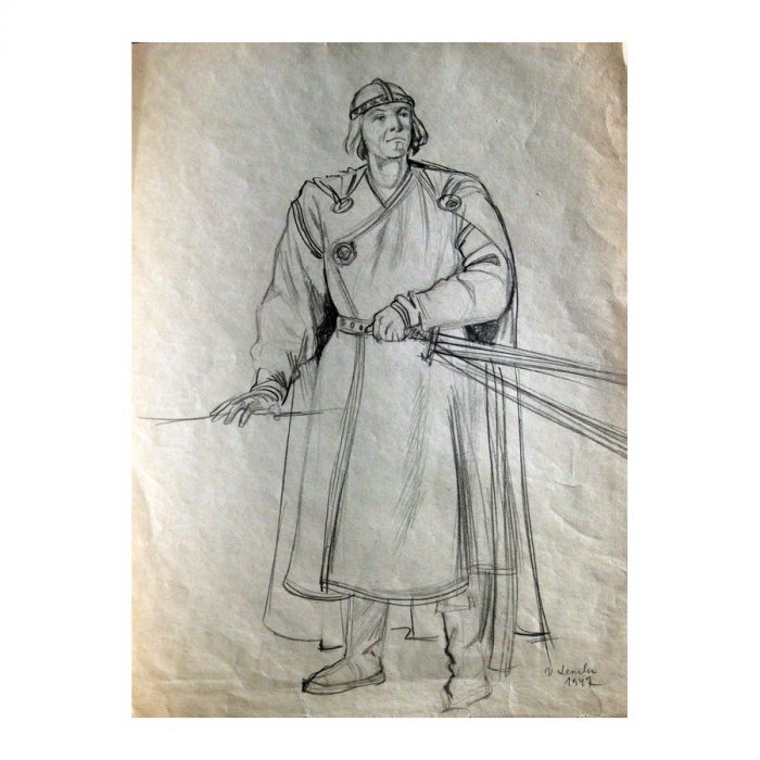 Lember-Bogatkina, Valli (1921 - 2016). Sketch for a mosaic "Oath mosa Lember-Bogatkina, Valli (1921 - 2016). Sketch for a mosaic "Oath mosa