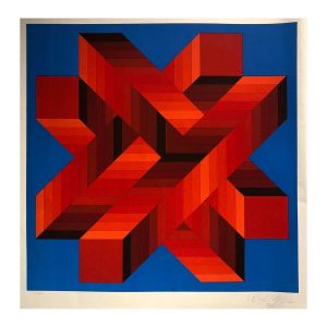 Vasarély, Victor (1908-1997). Composition in Red. (1960s)