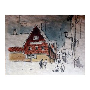 Bogatkin, Vladimir (1922 – 1971). Town in Germany. (1960s)