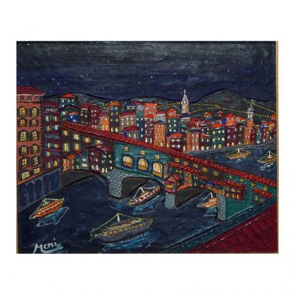 Mori, Alexis (born 1942). Florence Pont de l’Arno (1989)