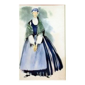 Leitu, Silvia (1912-1969). The Girl in National Costume (1950s)