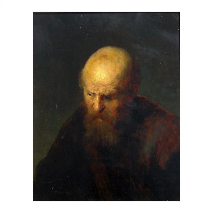 Breul, Heinrich (1889 – 1941). A copy of the Rembrandt. "Bust of a Bald Old Man" Breul, Heinrich (1889 – 1941). A copy of the Rembrandt. "Bust of a Bald Old Man"