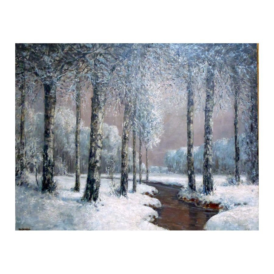 Büchtger, Robert (1862 – 1951). Winter Landscape. (Late 19th early 20th century)