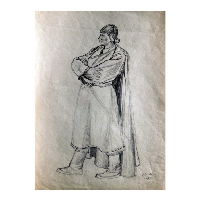 Lember-Bogatkina, Valli (1921 - 2016). Sketch for a mosaic "Oath mosa Lember-Bogatkina, Valli (1921 - 2016). Sketch for a mosaic "Oath mosa