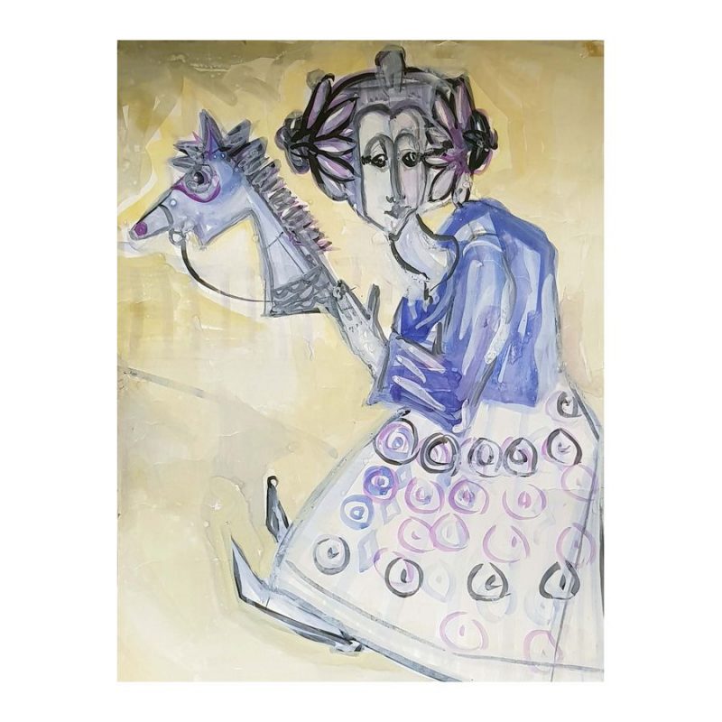 Okas, Evald (1915 - 2011) On a Horse. (1958)