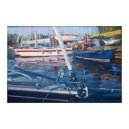 Minin, Sergei (born1954). Yachts. Evening. (2021)