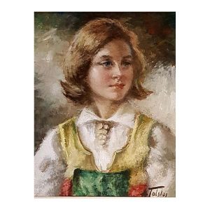 Tolstoy, Alexander (1895-1969). Portrait of a Girl. (1940s)