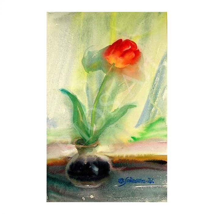 Simson, Arnold. (1899-1982). Red Tulip. (1973)