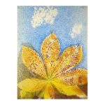 Simson, Arnold. (1899-1982). Leaf of a Chestnut on a Blue Background. (1979)
