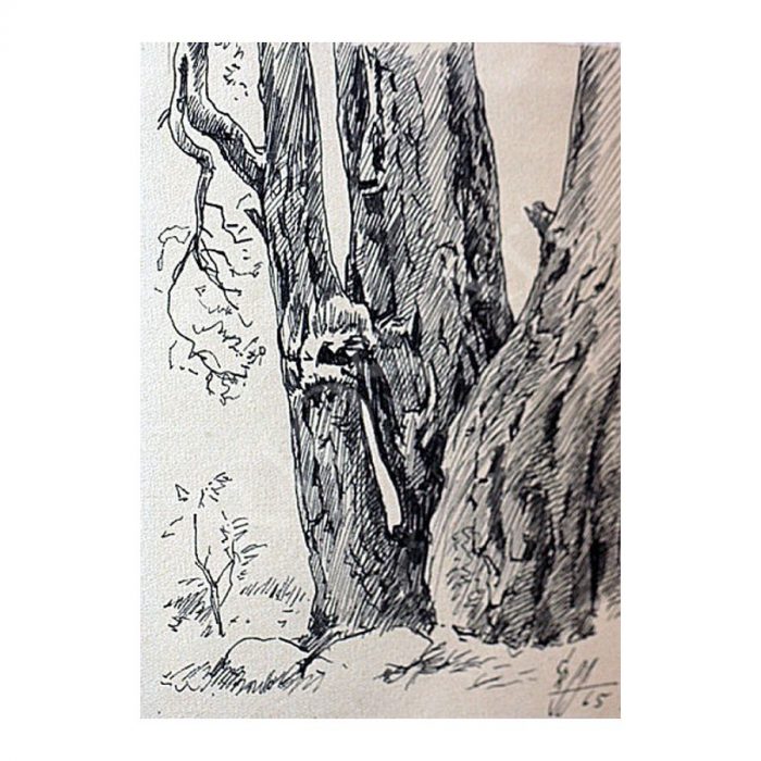 Reindorff, Günther (1889-1974). Three Pines. (1965)