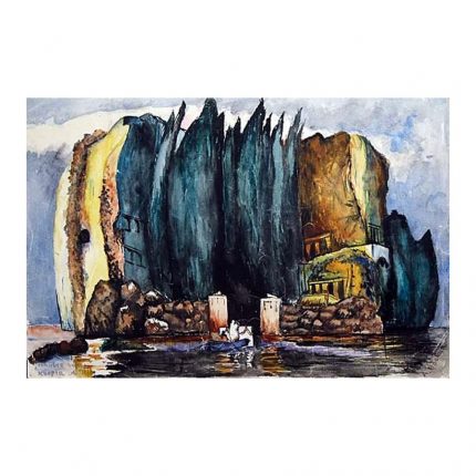Kütt, Alleks (1921 – 1991).Dead iIsland. A copy of a painting by Arnold Böcklin
