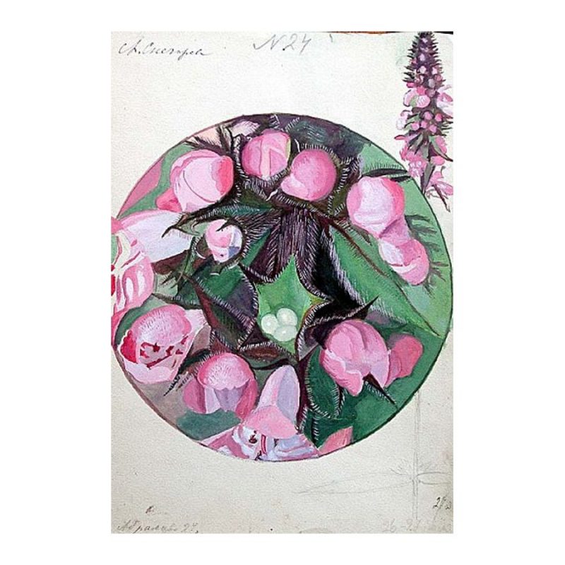 Jürgenson, Aleksandra (1869-1946). Flowers in a circle. (1927)