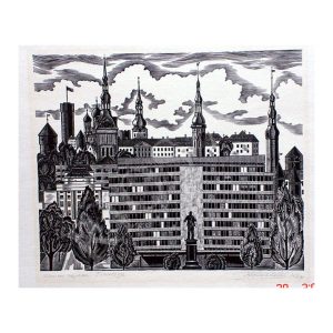 Luhtein, Paul (1909 – 2007). Lenin area. A Leaf from a folder "Tallinn". (1974)