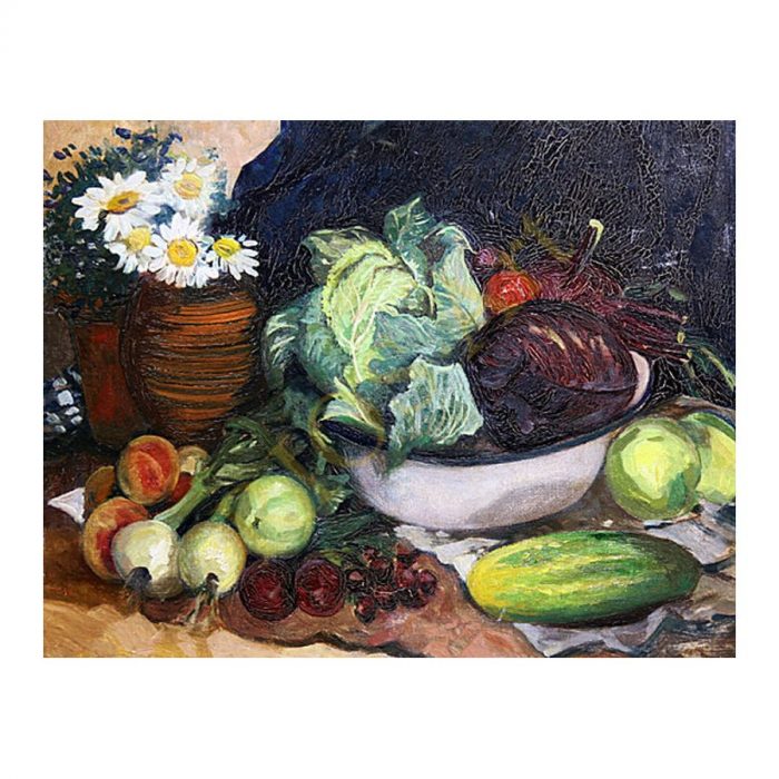 The unknown artist. Still Life with Vegetables. (1940s)