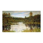 Eslon, Oswald (1895 –1961). Forest Landscape with Lake (second half of 1940)