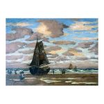 Reuter, Fritz (1895 - 1971). Sail Boat on the Coast of the Netherlands (1920 s)