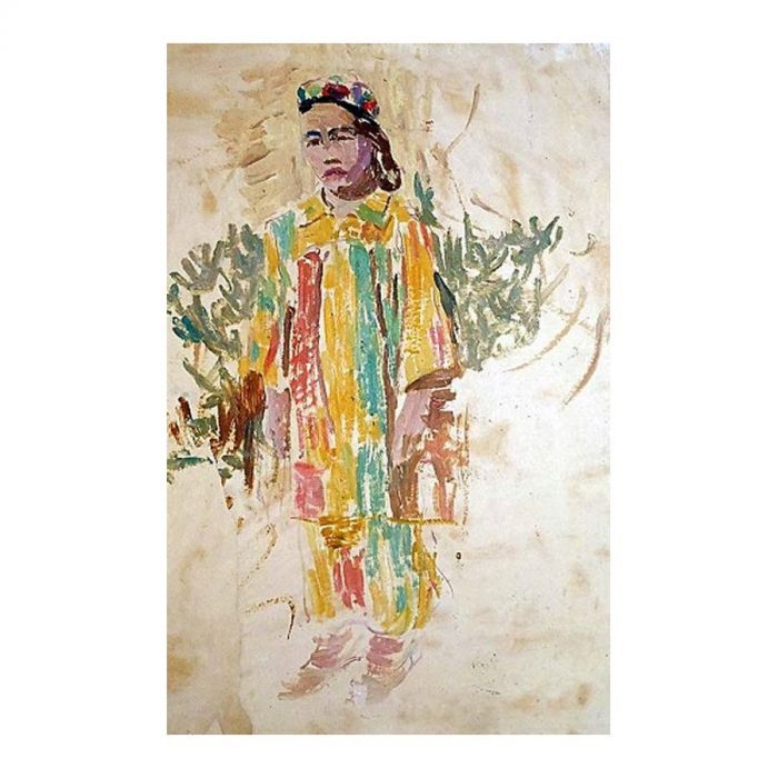 Kits-Mägi, Linda (1916-1990). The Uzbek Girl. (1947) Kits-Mägi, Linda (1916-1990). The Uzbek Girl. (1947)