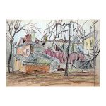 Loik, Valerian (1904 – 1986). View of the Danish Courtyard Tallinn. (1970 -s)