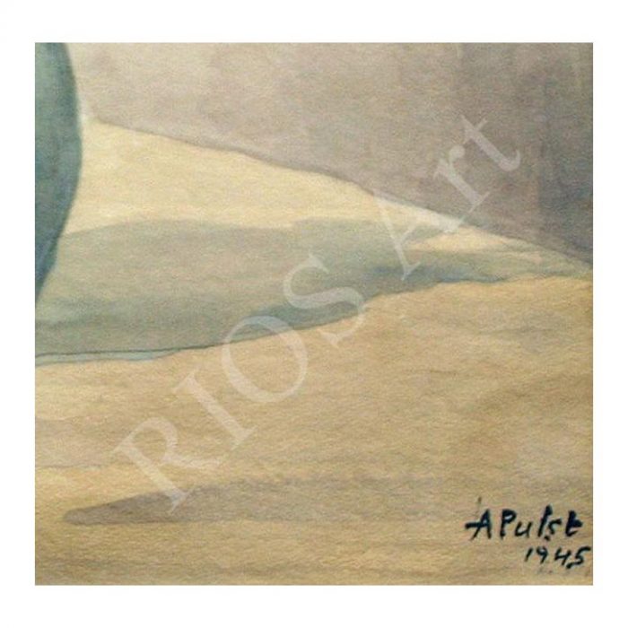 Pulst, August (1889 – 1977). Vase and book. (1945) — изображение 2