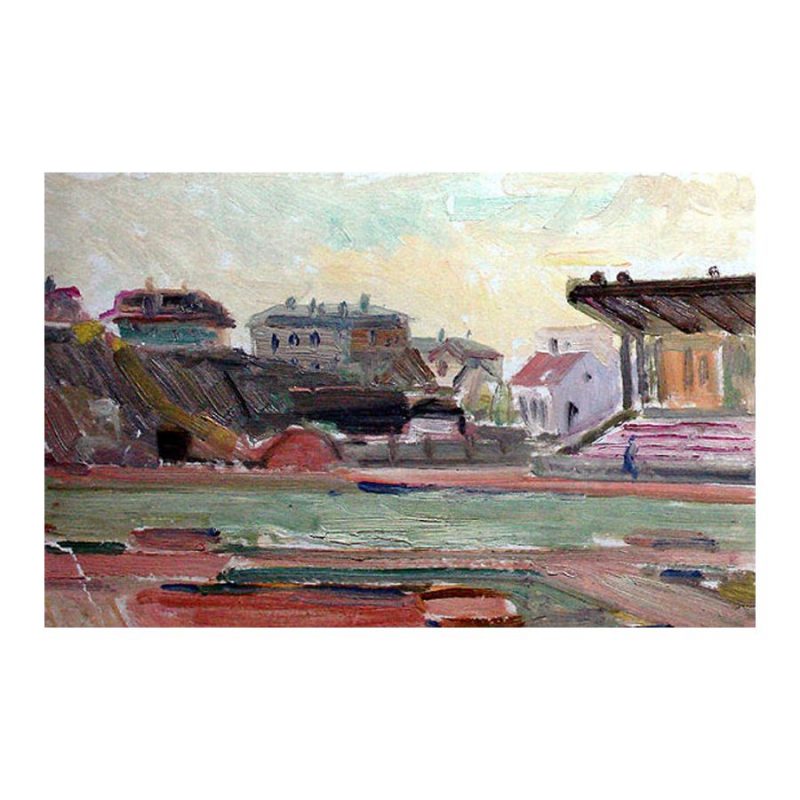 Pavel, Louis (1915 – 1977). View on the stadium. Tartu (1950s)