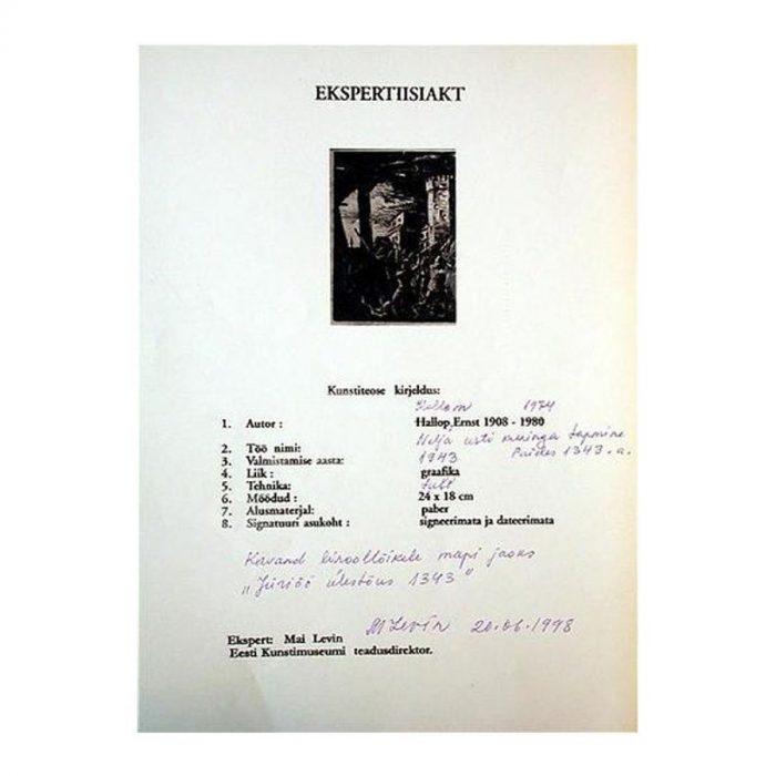 Kollom, Ernst (1908 – 1974). "Murder of Four Estonian Kings in Paide". (1943) – Bild 4