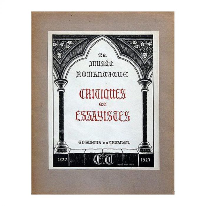 Wiiralt, Eduard (1898 - 1954). "Le musee` romantique" Critiques et essayistes