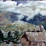 Lepik, Hugo (1905 - 2001). Small Houses in Mountains. (1950s)