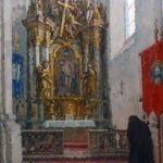 Jahn-Heiligenstadt, Albert (1885-1952). Church Interior with Baroque Altar (1920s-30s)
