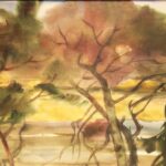 lehis, enno (1912 2011). landscape. (1976)