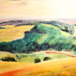 maaser, eduard (1916 – 1990). landscape of southern estonia. (1950s)