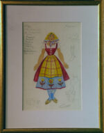 mei, natalie (1900–1975). sketch for a costume. "white horse inn" (1933)