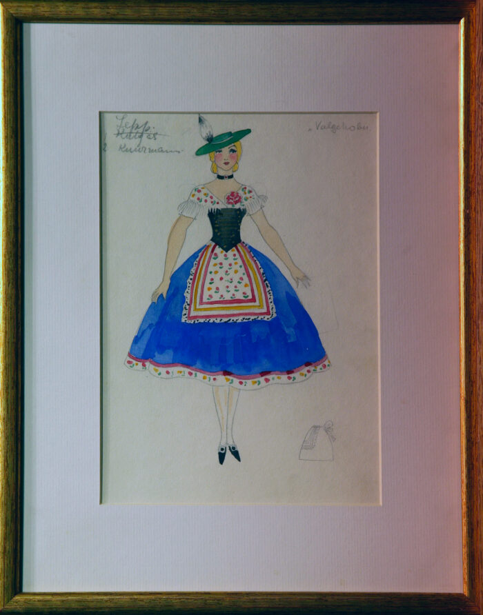 mei, natalie (1900–1975). sketch for a costume. (1933)