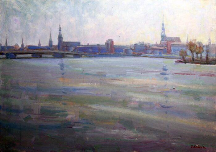 leškin viktor (1914 1998). kind to riga from the sea. (1983) leškin viktor (1914 1998). kind to riga from the sea. (1983)