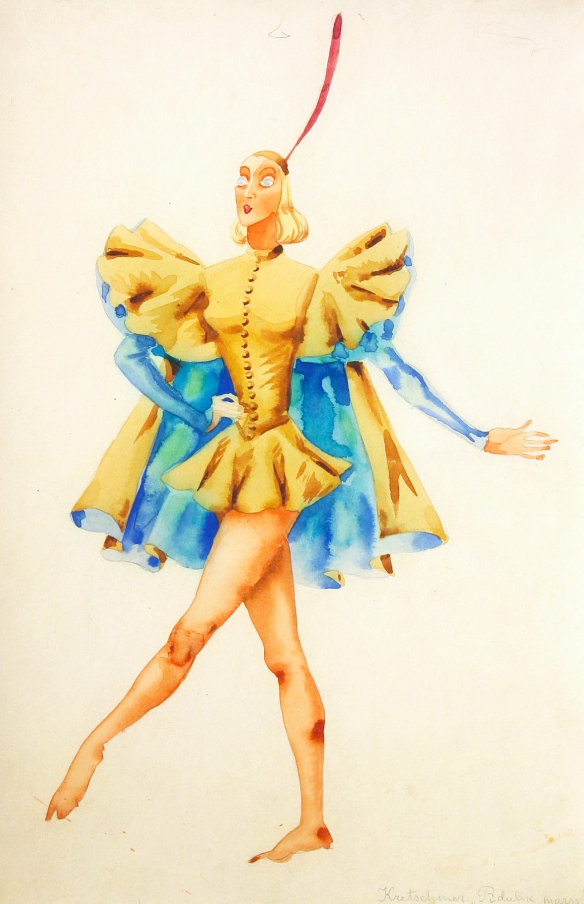 mei, natalie (1900 – 1975). sketch for a costume. (1930s) mei, natalie (1900 – 1975). sketch for a costume. (1930s)