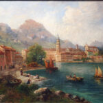 herzog, hermann ottomann (1832 – 1932). on the promenade of lake garda. (1894)