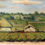 einmann, eduard (1913 – 1982). village on ukraina. (1950)
