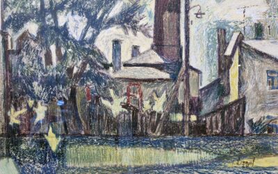 linnat, ilmar (1914 1987). landscape with a small house. (1974) linnat, ilmar (1914 1987). landscape with a small house. (1974)