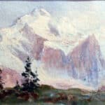 zoege von manteuffel, eva juliane magdalene (1853 1939). mountain landscape.