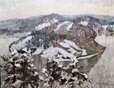 lepik, hugo (1905 2001). winter in sweden. (1952)