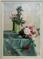 koppel, fredrick (1909 – 1941). flowers in a green jug. (1930s)