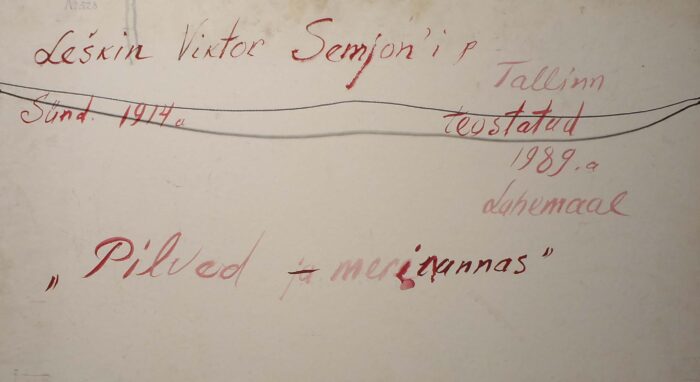 leškin viktor (1914 1998). pilved mererannas. (1989)