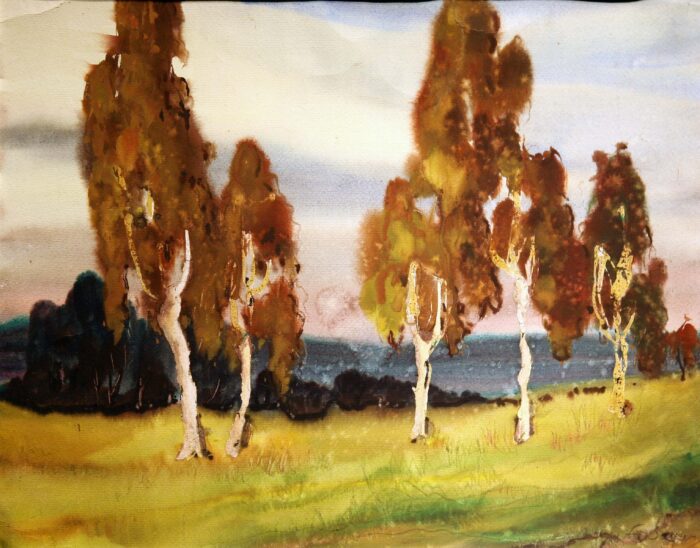 sagur, evald (1922 1987). birches on the coast. (1960s) sagur, evald (1922 1987). birches on the coast. (1960s)