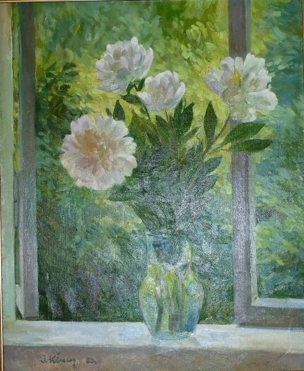 Kimm, Ilmar. (1920 - 2011). White Peonies. (1980)