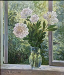 kimm, ilmar. (1920 2011). white peonies. (1980)