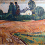 kokamägi, luulik (1921 – 1986). landscape with a white house. (1964)