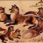 Fuks, Margarethe (1921 - 2005).   Illustratsioon lk. 24-25 Leida Tigase raamatus „hunt ja kutsikas” (1947)