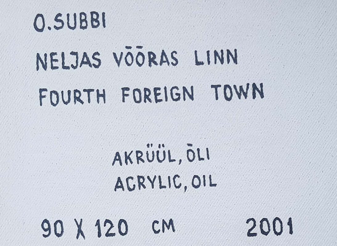 subbi, olev (1930 – 2013). neljas võõras linn. (2001)