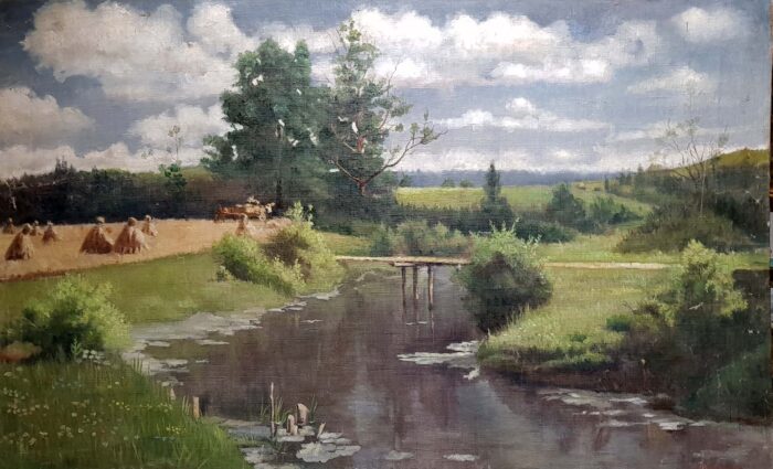 metyko, gyula (1907 – 1992). suvine maastik jõega. (1958) metyko, gyula (1907 – 1992). suvine maastik jõega. (1958)